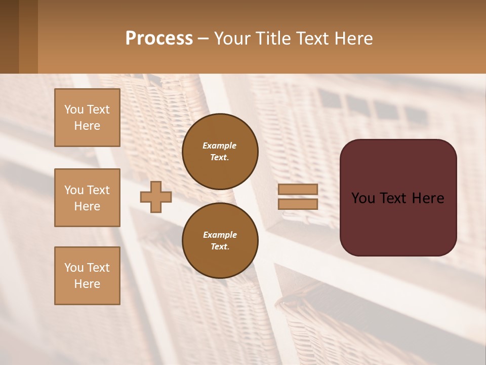 Wicker Baskets Are Lined Up On A Wall PowerPoint Template