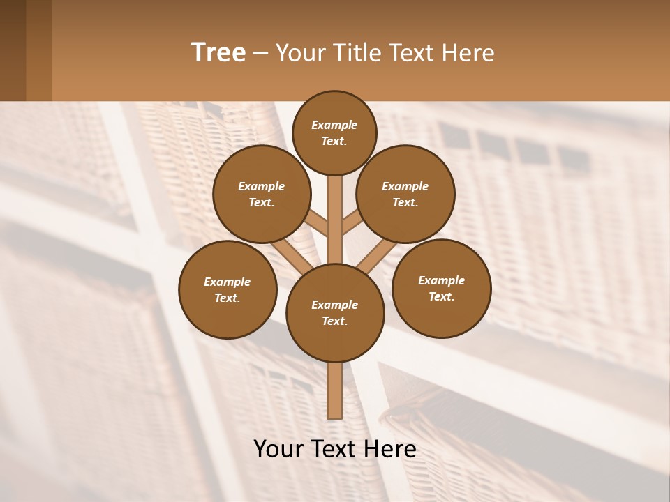 Wicker Baskets Are Lined Up On A Wall PowerPoint Template