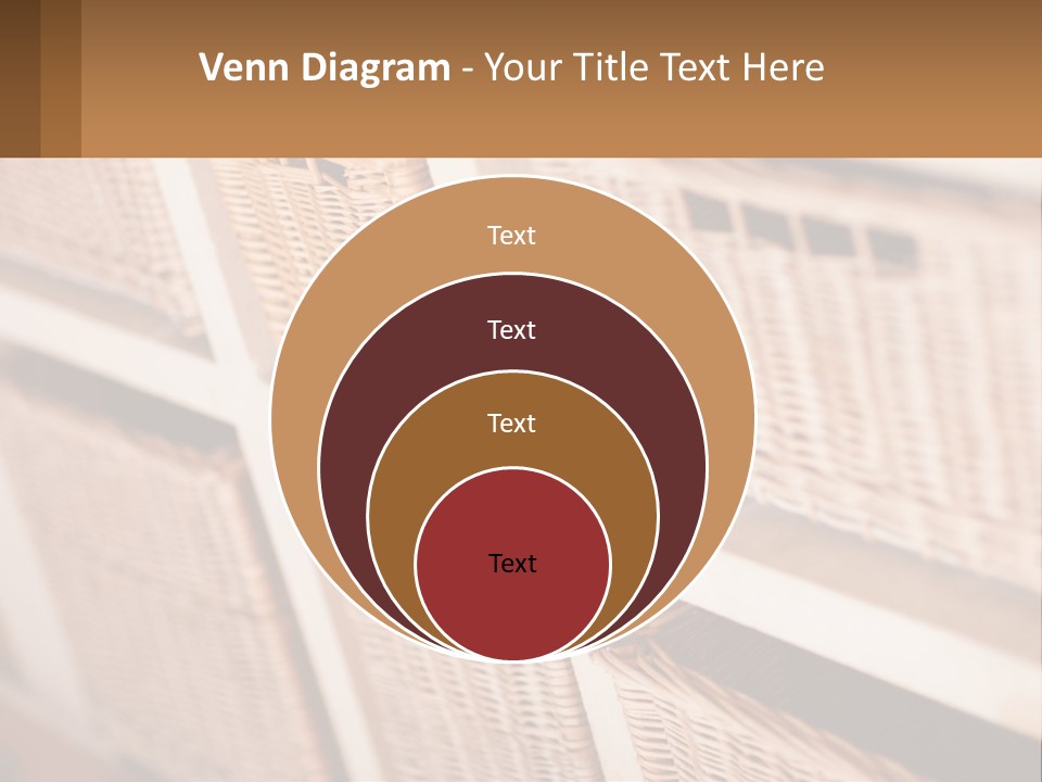 Wicker Baskets Are Lined Up On A Wall PowerPoint Template