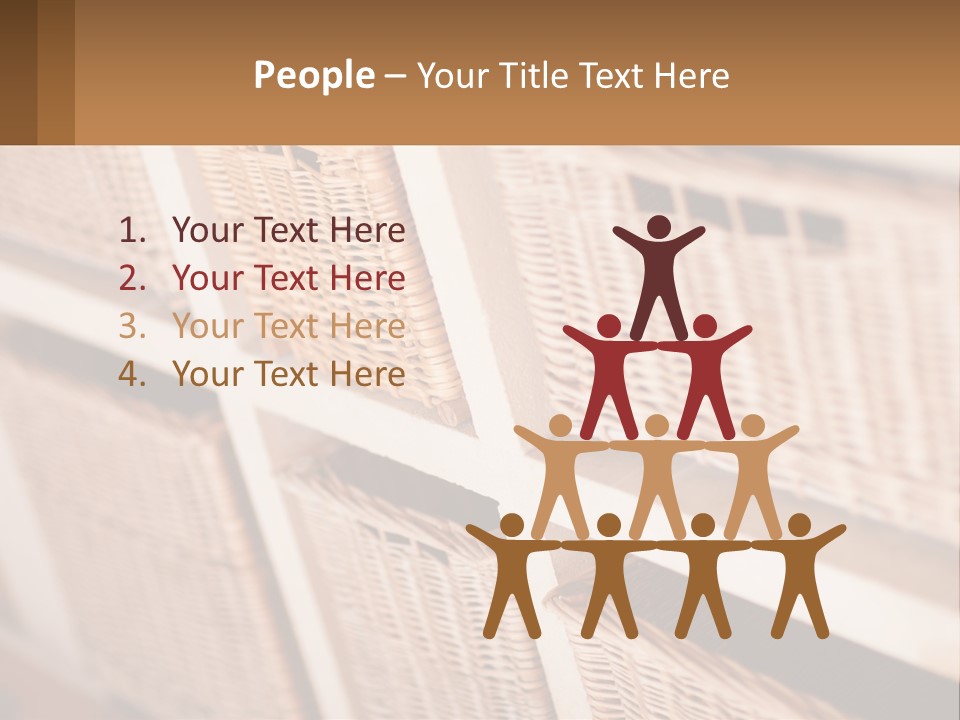 Wicker Baskets Are Lined Up On A Wall PowerPoint Template