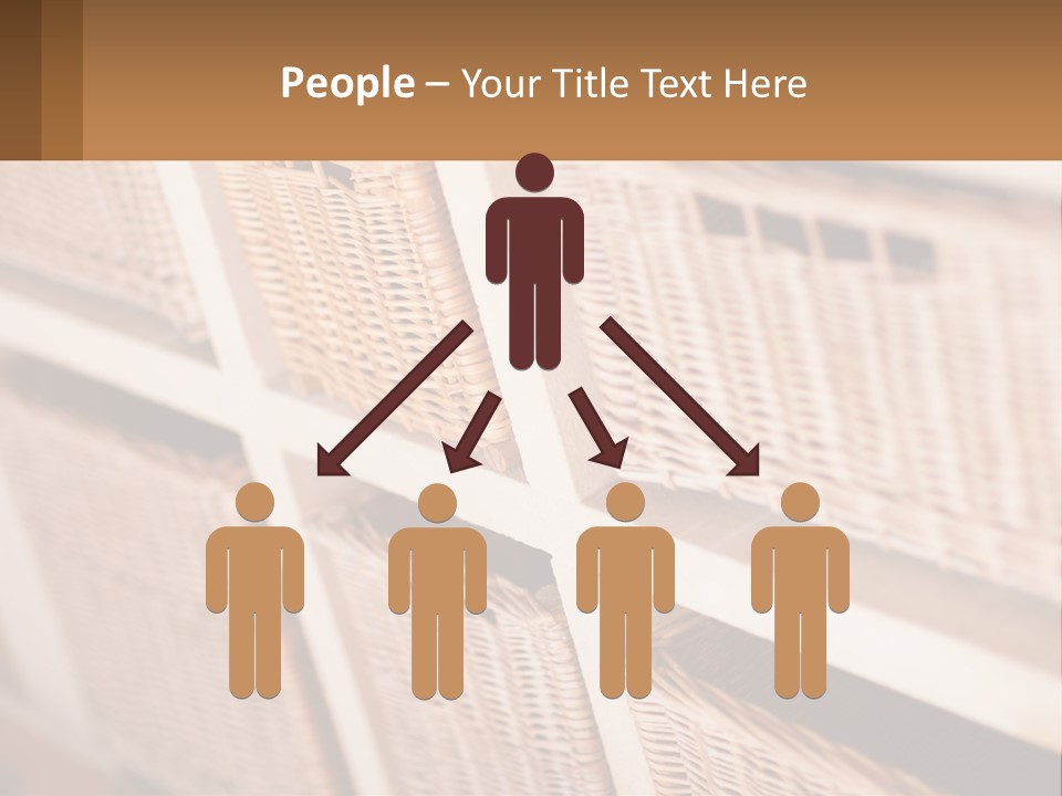 Wicker Baskets Are Lined Up On A Wall PowerPoint Template