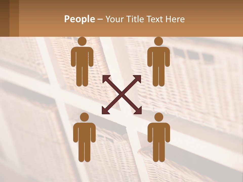 Wicker Baskets Are Lined Up On A Wall PowerPoint Template