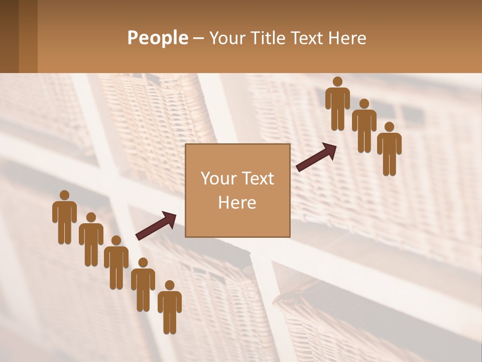 Wicker Baskets Are Lined Up On A Wall PowerPoint Template