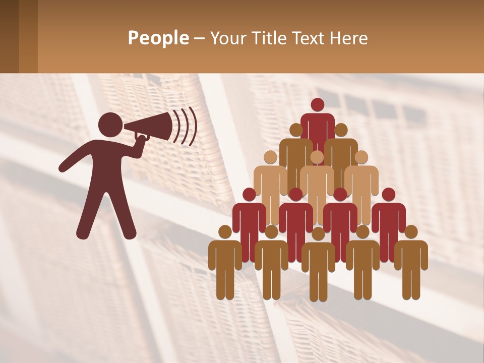 Wicker Baskets Are Lined Up On A Wall PowerPoint Template