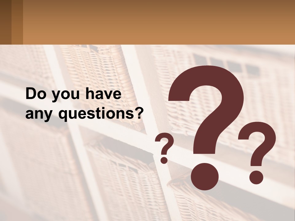 Wicker Baskets Are Lined Up On A Wall PowerPoint Template