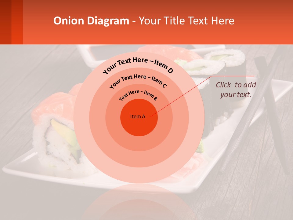A Plate Of Sushi And Chopsticks On A Wooden Table PowerPoint Template