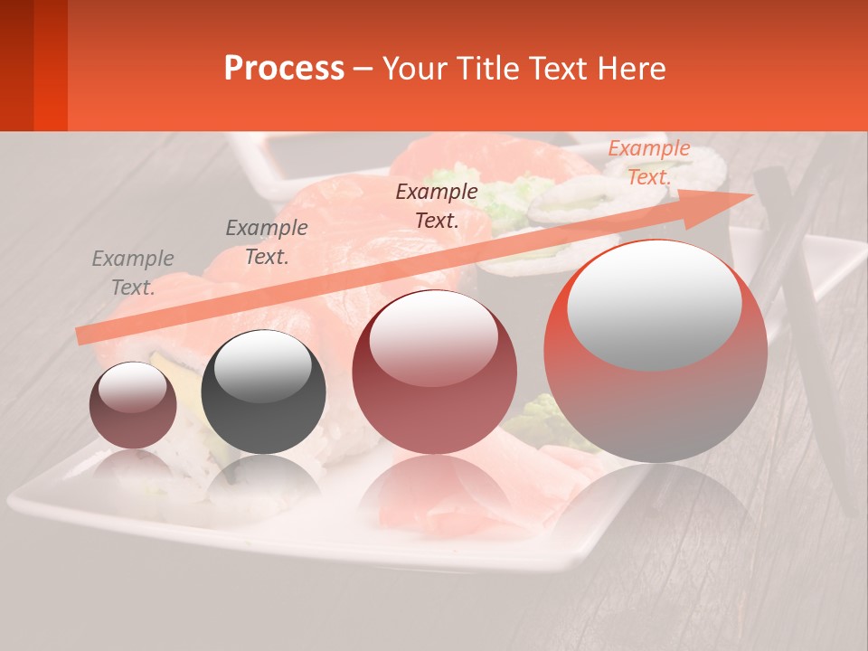 A Plate Of Sushi And Chopsticks On A Wooden Table PowerPoint Template