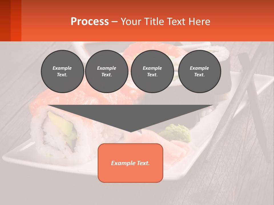 A Plate Of Sushi And Chopsticks On A Wooden Table PowerPoint Template