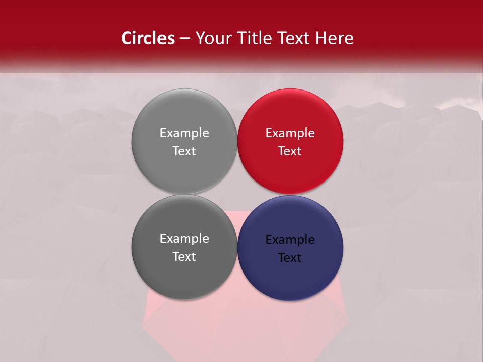 A Large Group Of Umbrellas With A Sky Background PowerPoint Template