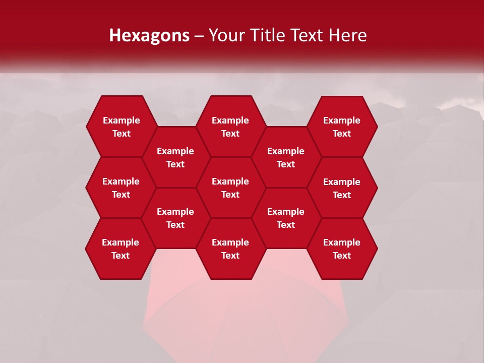 A Large Group Of Umbrellas With A Sky Background PowerPoint Template