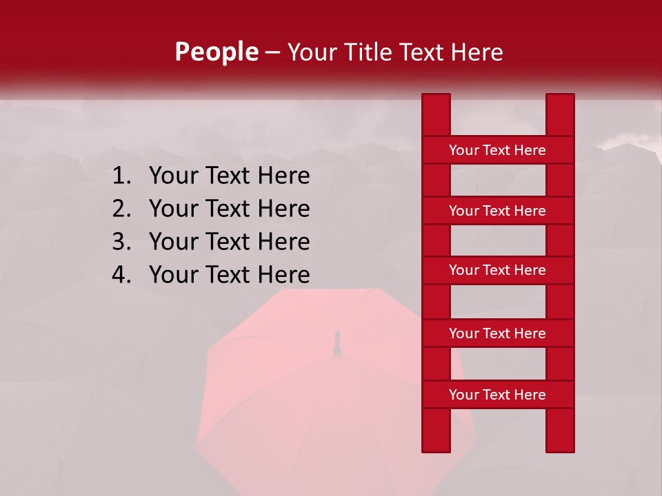 A Large Group Of Umbrellas With A Sky Background PowerPoint Template
