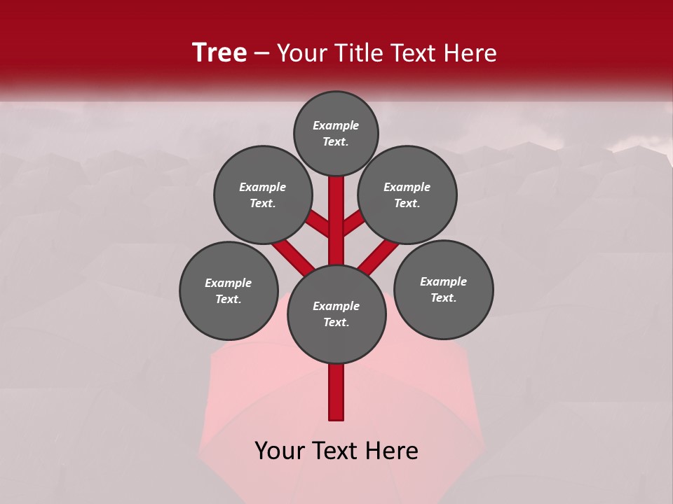 A Large Group Of Umbrellas With A Sky Background PowerPoint Template