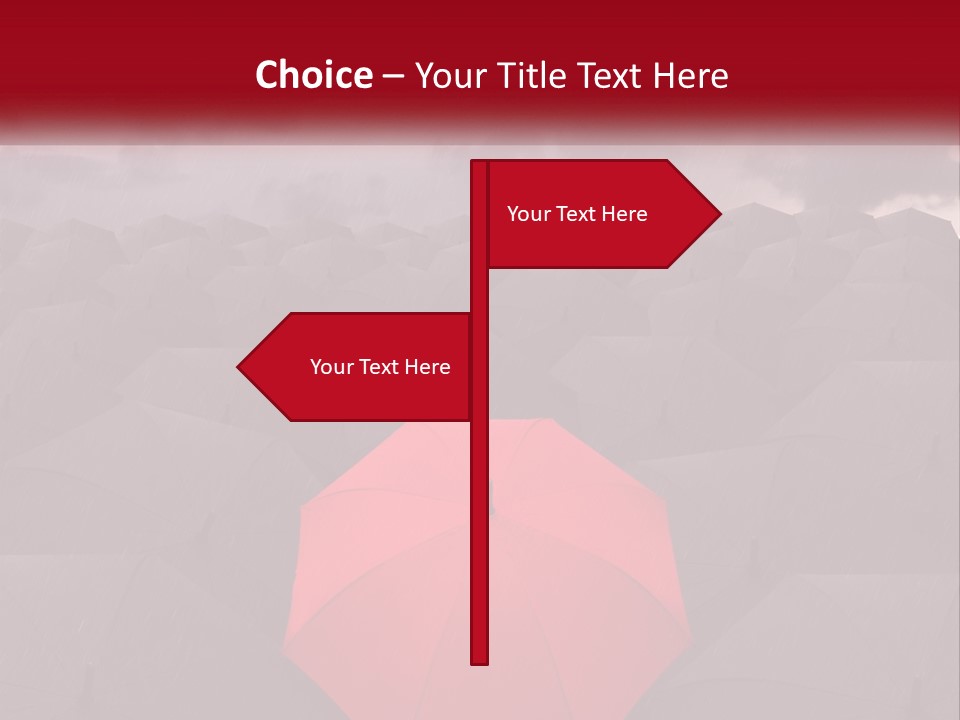A Large Group Of Umbrellas With A Sky Background PowerPoint Template