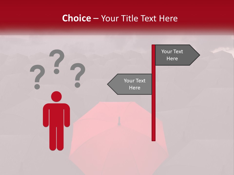 A Large Group Of Umbrellas With A Sky Background PowerPoint Template
