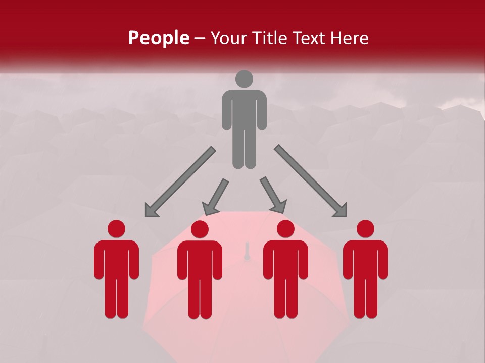 A Large Group Of Umbrellas With A Sky Background PowerPoint Template