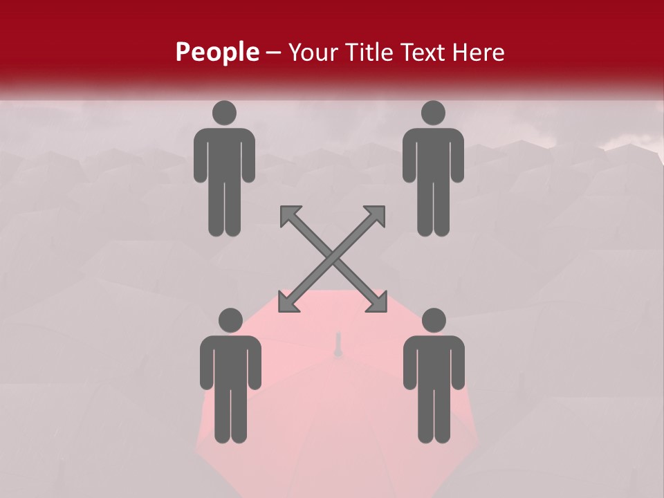 A Large Group Of Umbrellas With A Sky Background PowerPoint Template