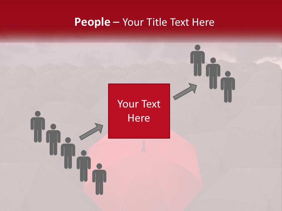 A Large Group Of Umbrellas With A Sky Background PowerPoint Template