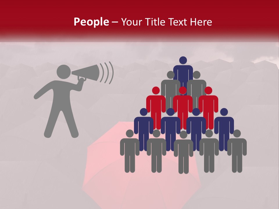 A Large Group Of Umbrellas With A Sky Background PowerPoint Template