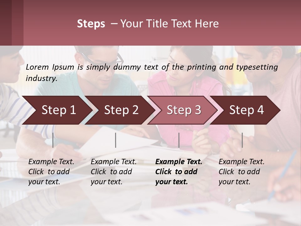 A Group Of People Sitting Around A Table Writing PowerPoint Template