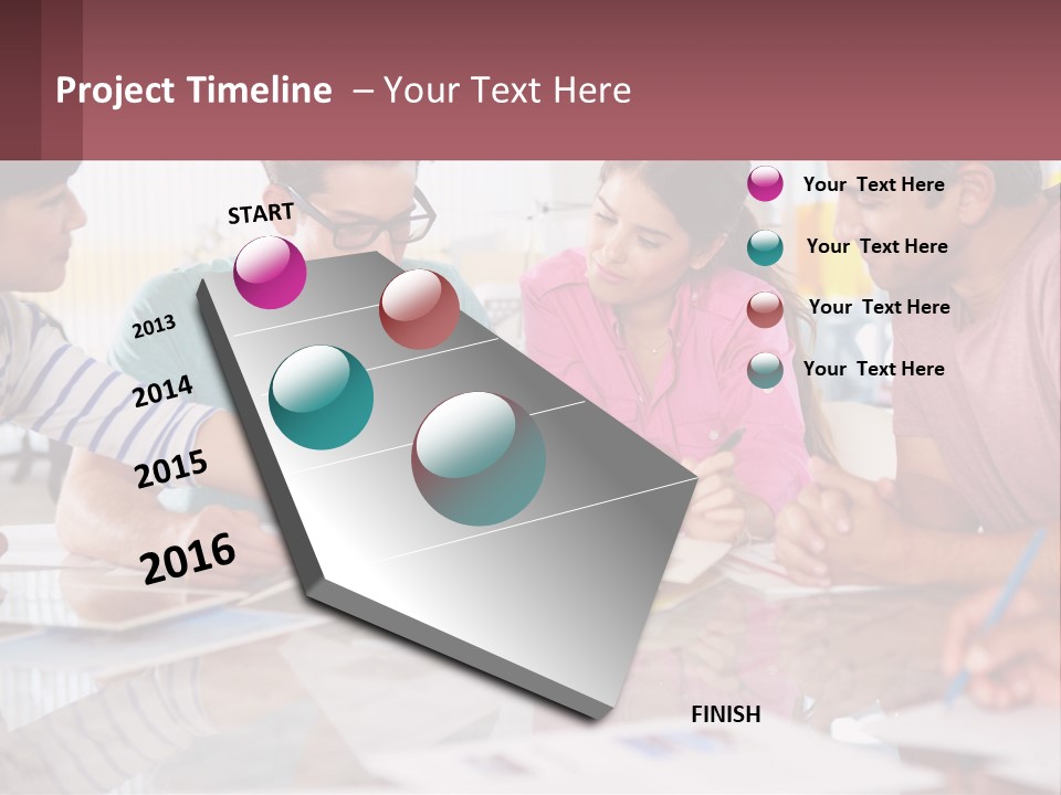 A Group Of People Sitting Around A Table Writing PowerPoint Template