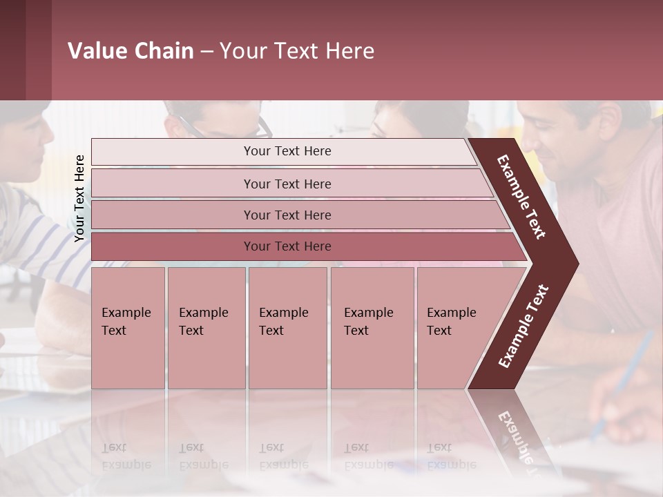 A Group Of People Sitting Around A Table Writing PowerPoint Template