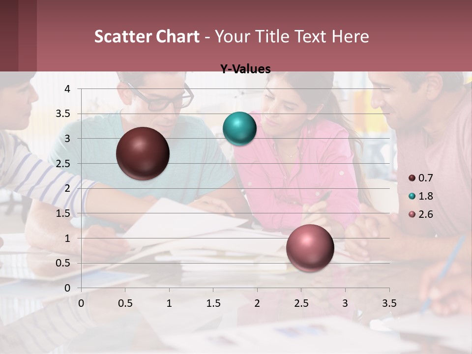 A Group Of People Sitting Around A Table Writing PowerPoint Template