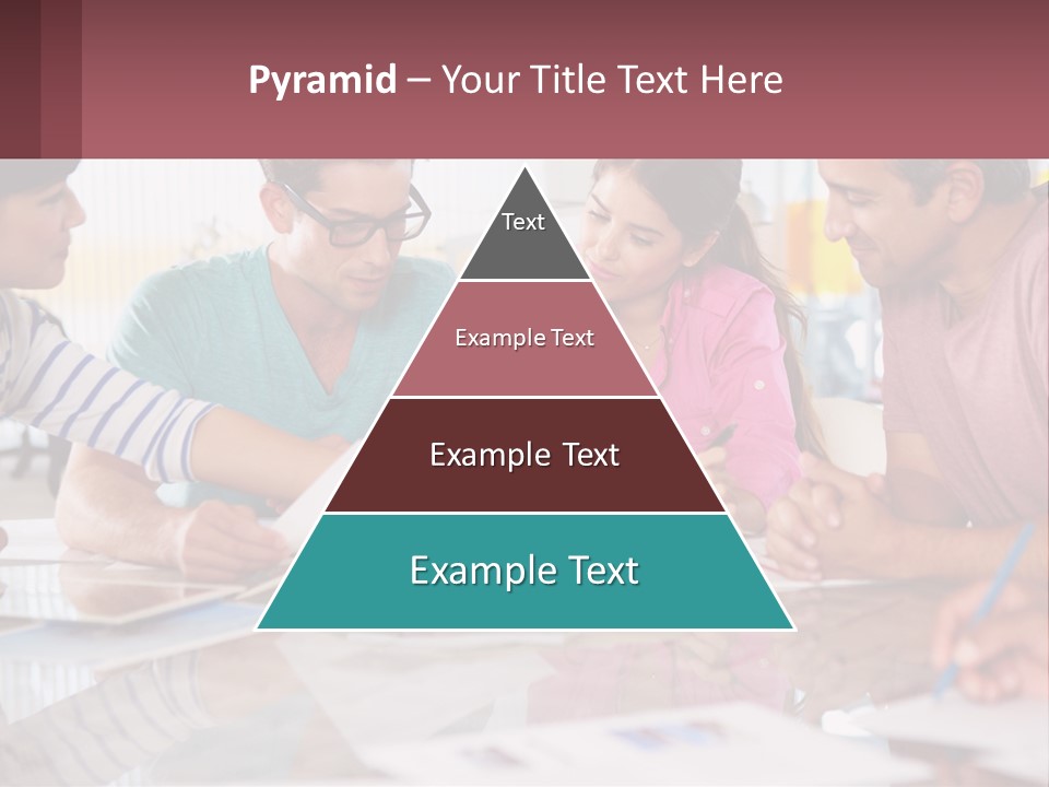A Group Of People Sitting Around A Table Writing PowerPoint Template
