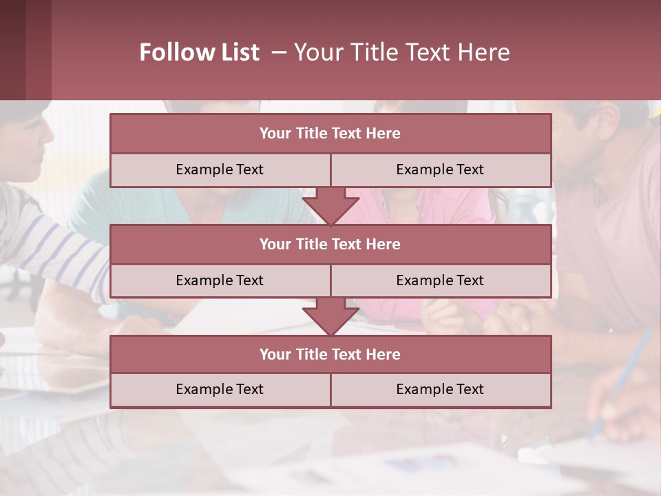 A Group Of People Sitting Around A Table Writing PowerPoint Template