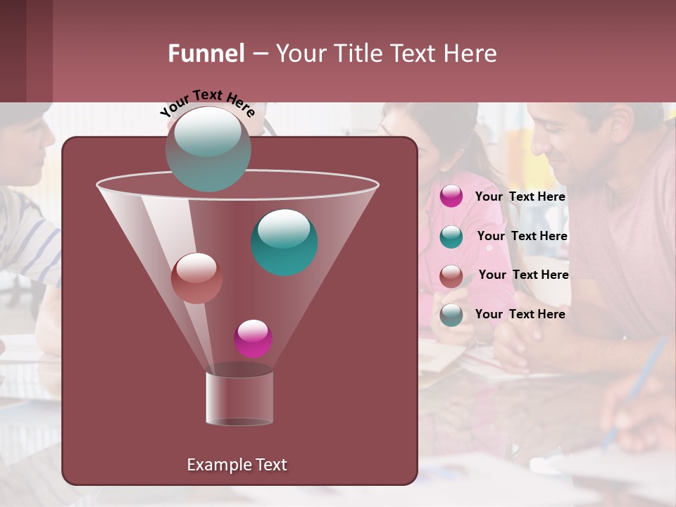 A Group Of People Sitting Around A Table Writing PowerPoint Template
