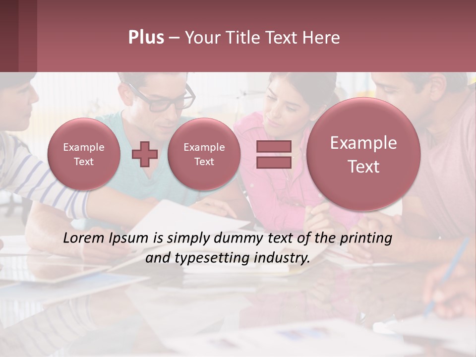 A Group Of People Sitting Around A Table Writing PowerPoint Template