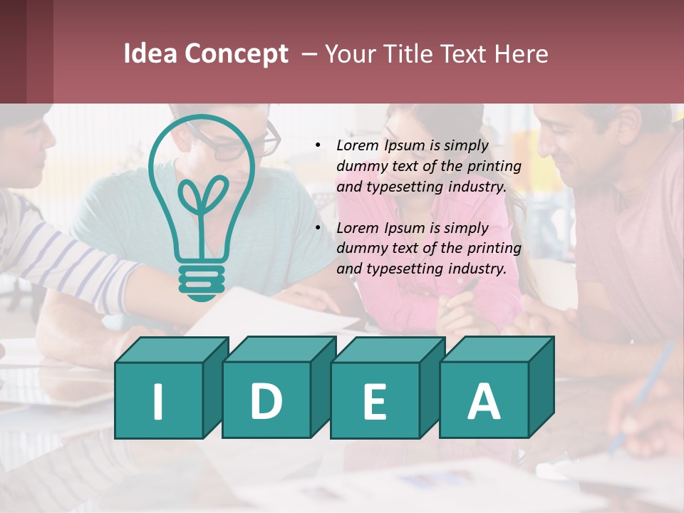 A Group Of People Sitting Around A Table Writing PowerPoint Template