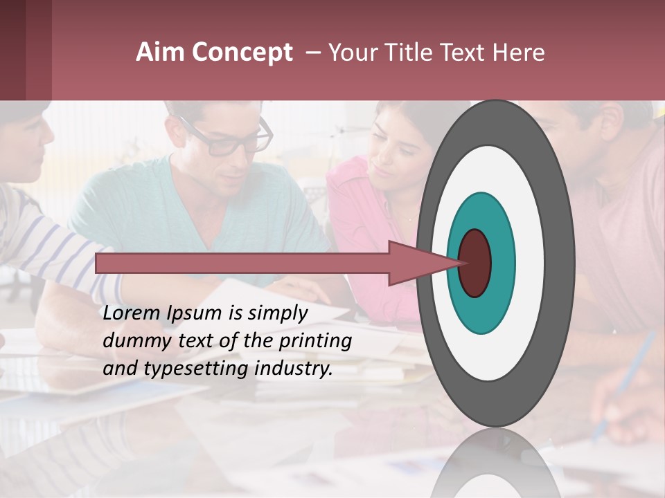 A Group Of People Sitting Around A Table Writing PowerPoint Template