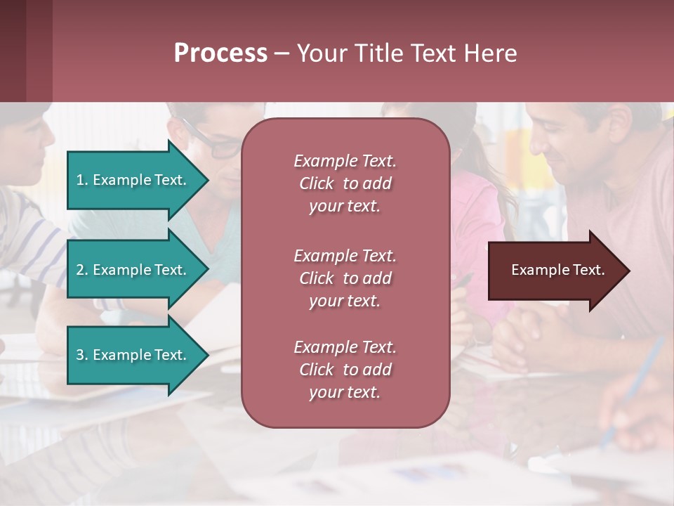 A Group Of People Sitting Around A Table Writing PowerPoint Template