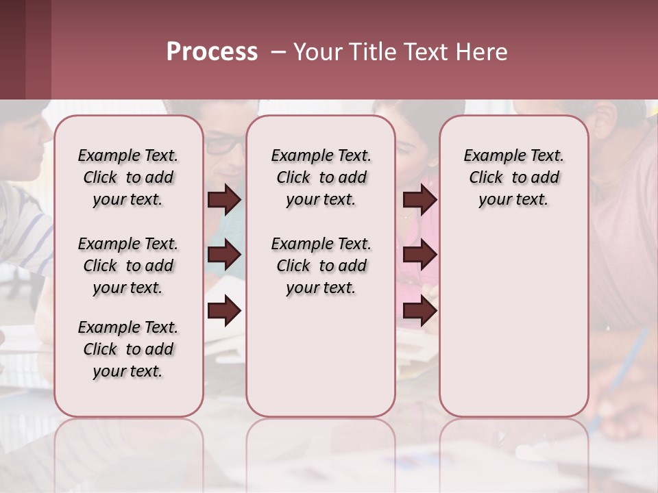 A Group Of People Sitting Around A Table Writing PowerPoint Template