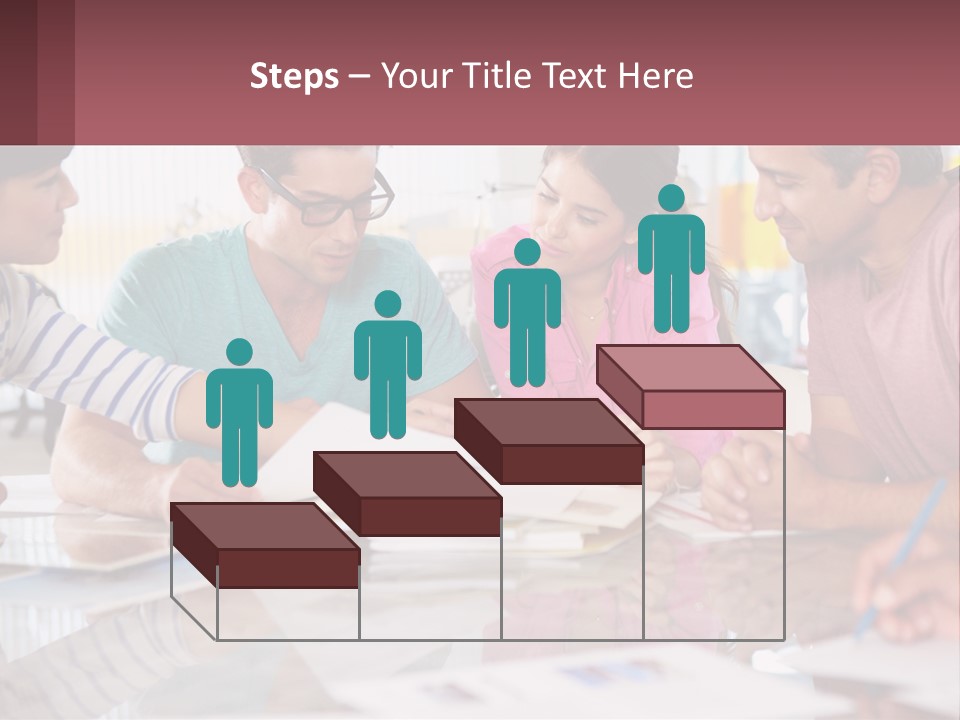 A Group Of People Sitting Around A Table Writing PowerPoint Template