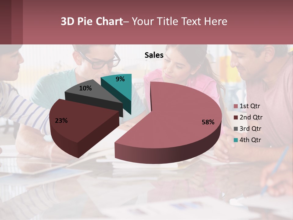 A Group Of People Sitting Around A Table Writing PowerPoint Template