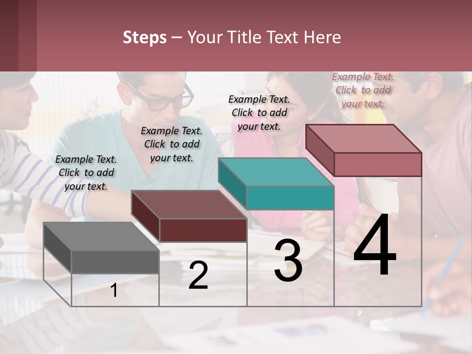 A Group Of People Sitting Around A Table Writing PowerPoint Template