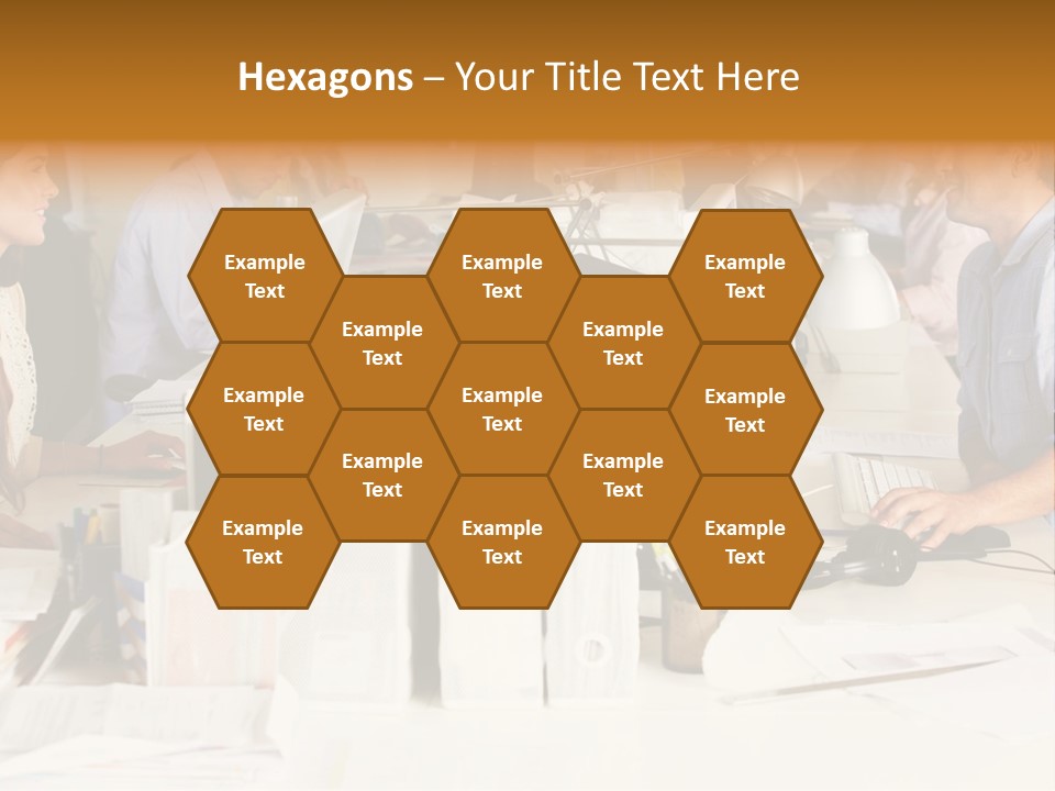 A Group Of People Working On Computers In An Office PowerPoint Template