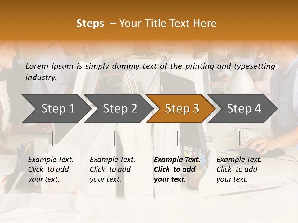 A Group Of People Working On Computers In An Office PowerPoint Template