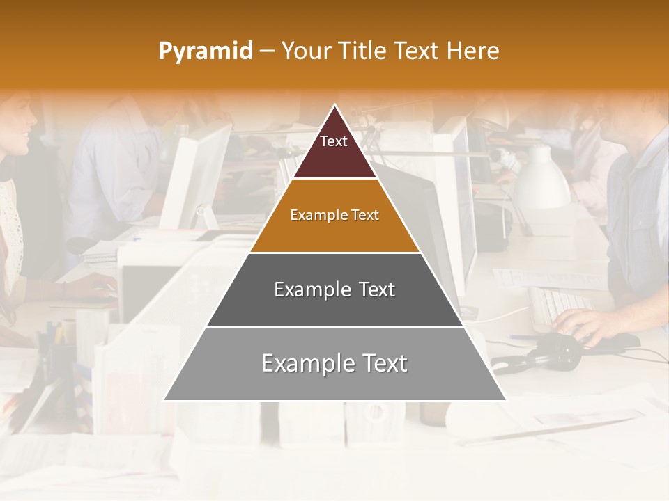 A Group Of People Working On Computers In An Office PowerPoint Template