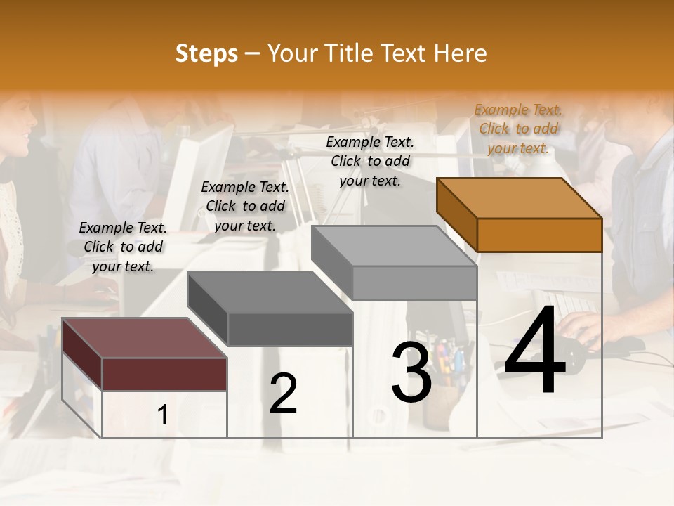 A Group Of People Working On Computers In An Office PowerPoint Template
