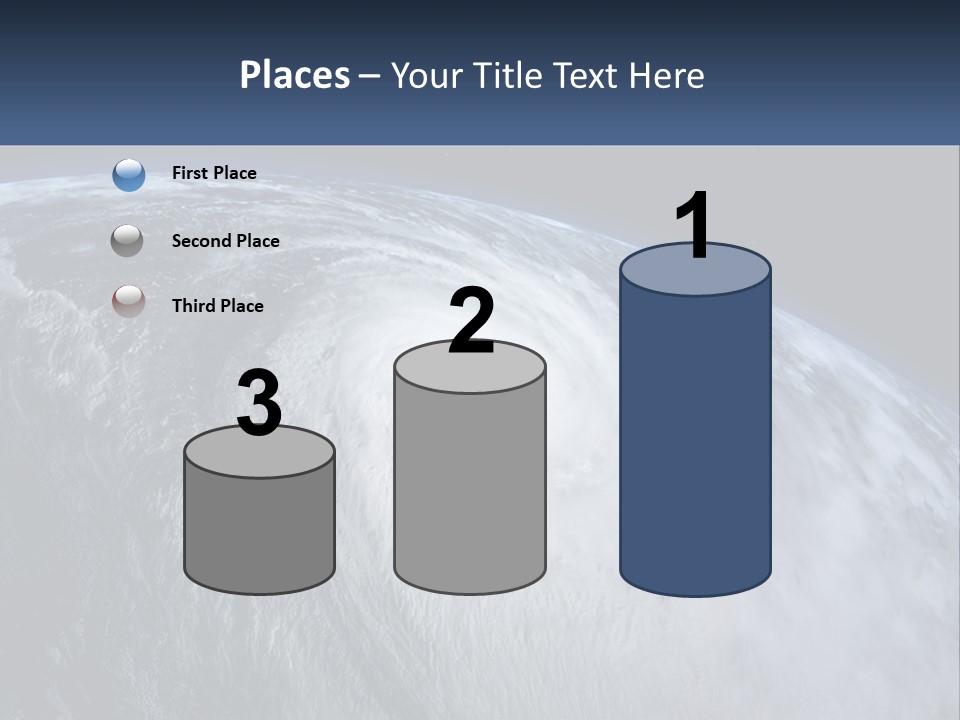 A Satellite View Of A Hurricane In Space PowerPoint Template