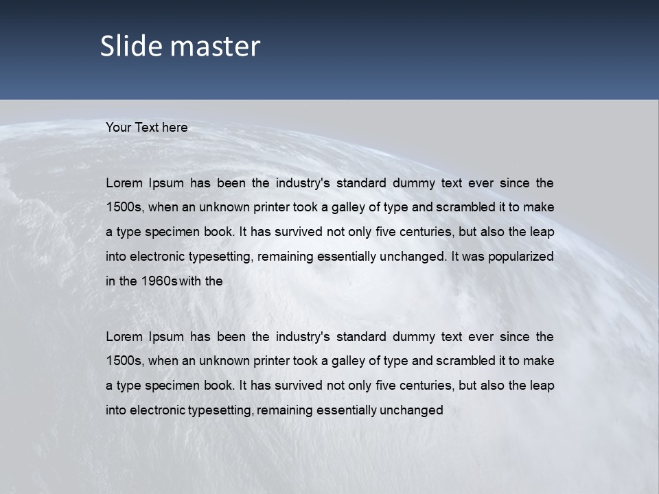 A Satellite View Of A Hurricane In Space PowerPoint Template