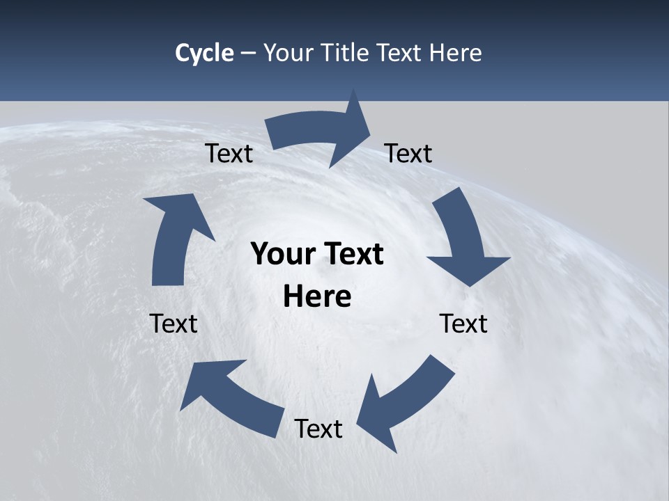 A Satellite View Of A Hurricane In Space PowerPoint Template