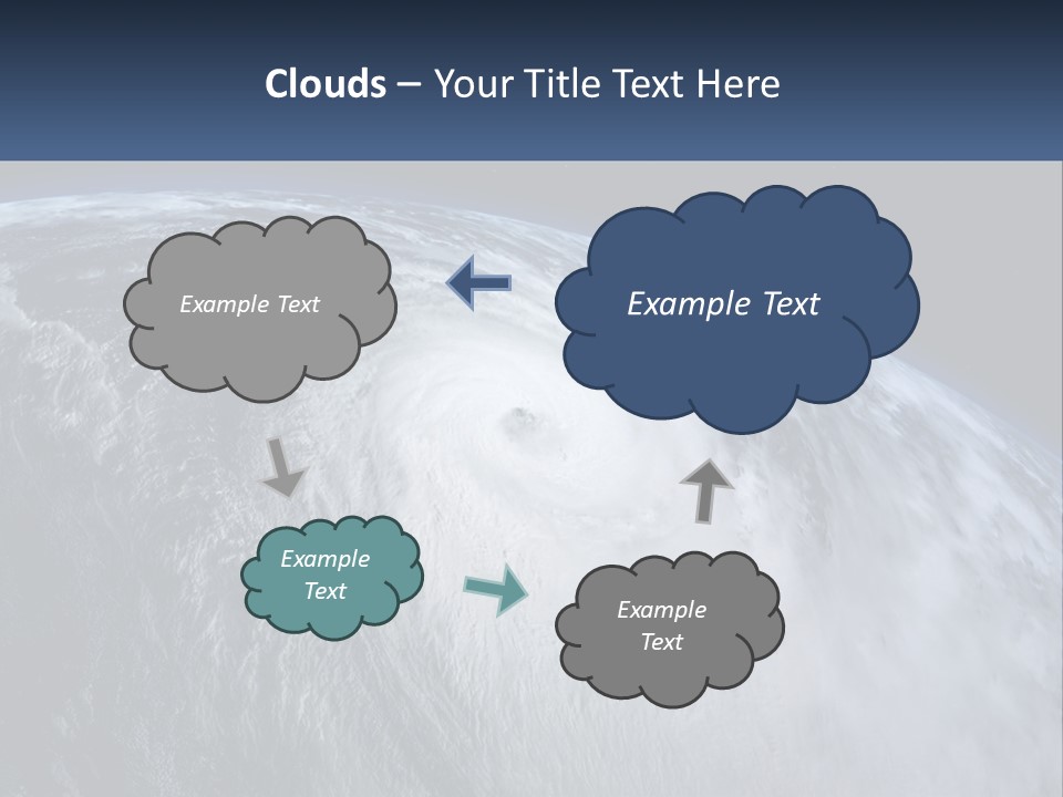 A Satellite View Of A Hurricane In Space PowerPoint Template