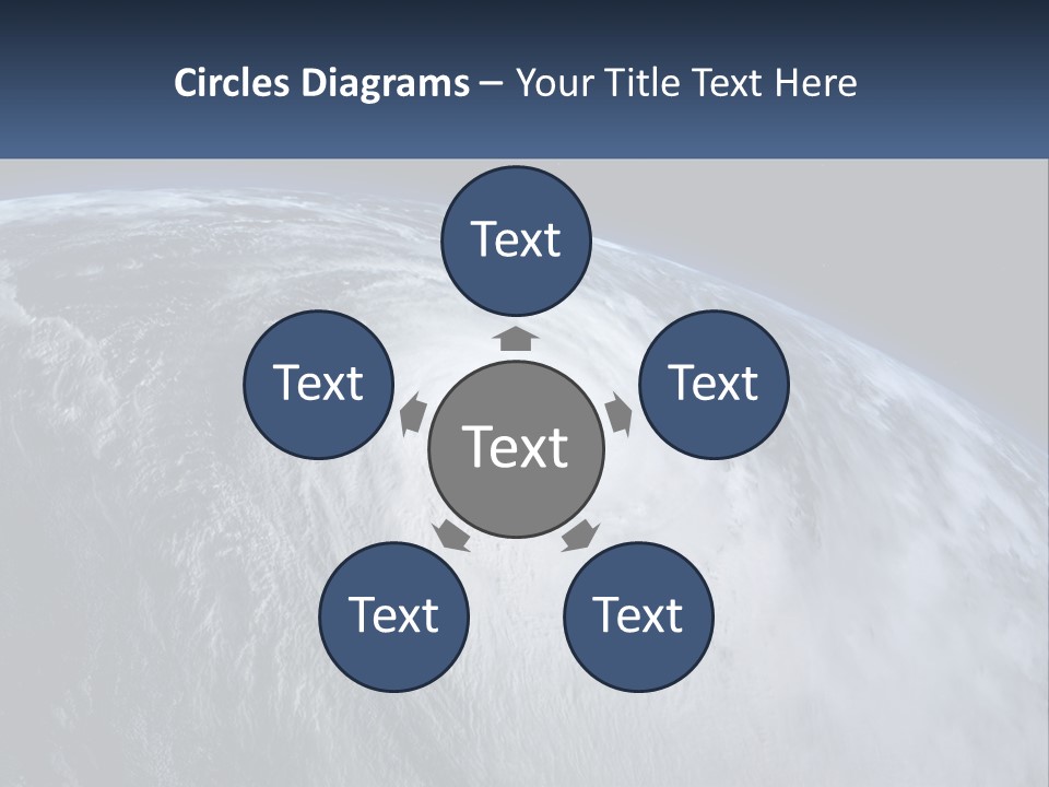 A Satellite View Of A Hurricane In Space PowerPoint Template