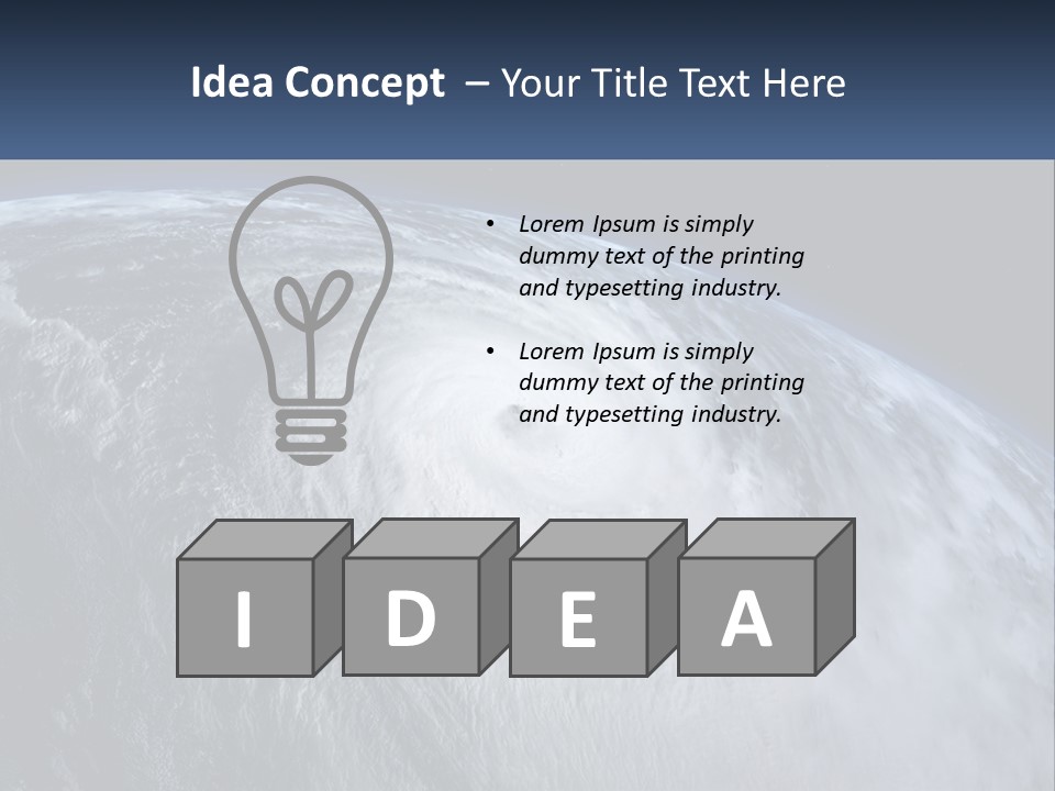 A Satellite View Of A Hurricane In Space PowerPoint Template
