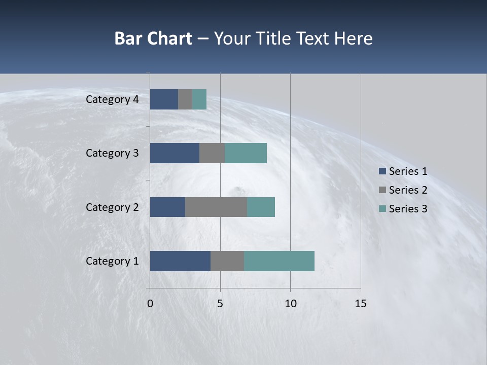 A Satellite View Of A Hurricane In Space PowerPoint Template