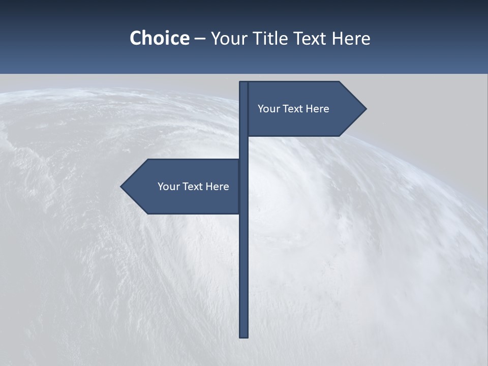 A Satellite View Of A Hurricane In Space PowerPoint Template