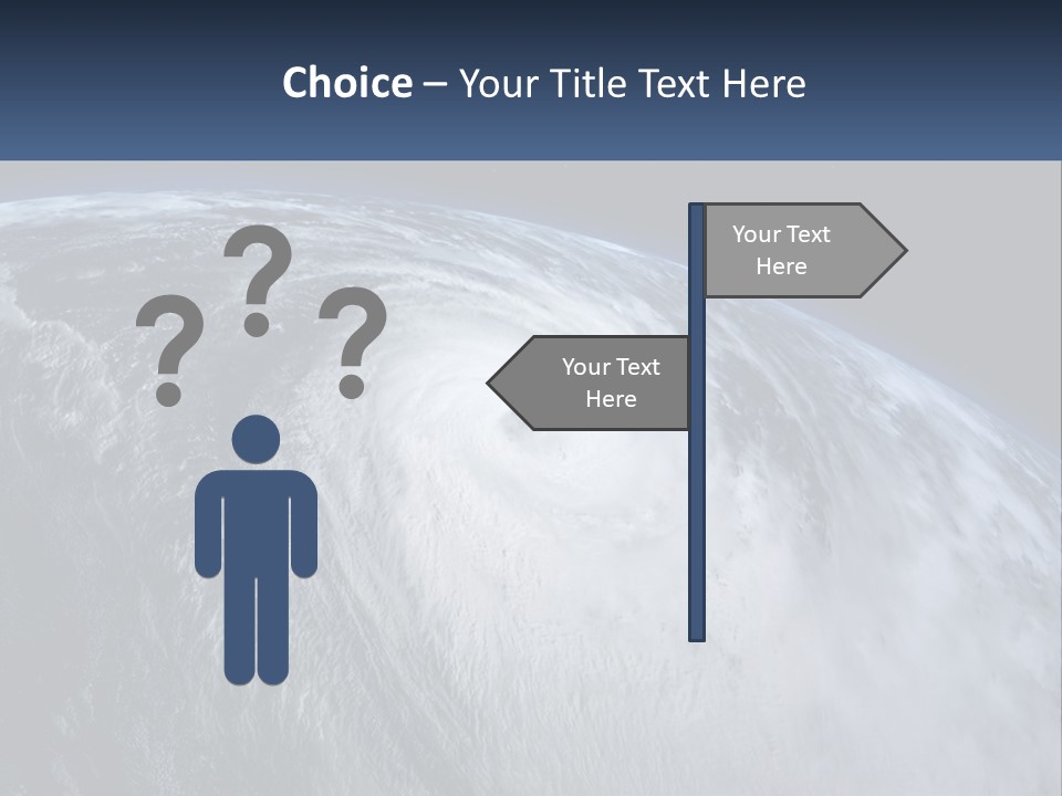 A Satellite View Of A Hurricane In Space PowerPoint Template
